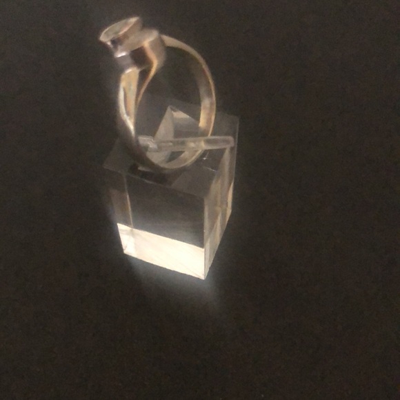 NEW Sterling Silver and Cubic Zirconium Pear Bypass Ring - Picture 4 of 5